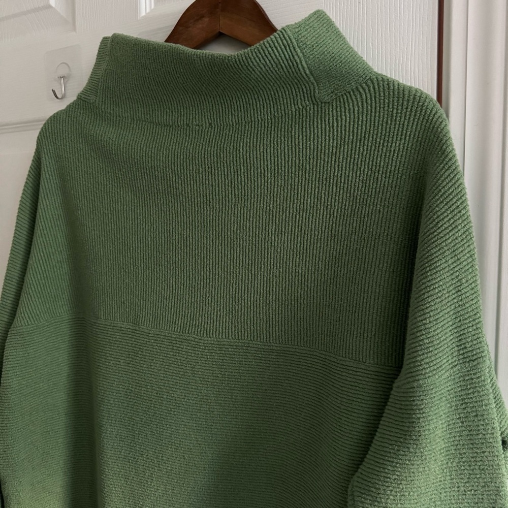 FREE PEOPLE Ottoman Slouchy Tunic Sea Fern Green Size Small - Picture 9 of 13
